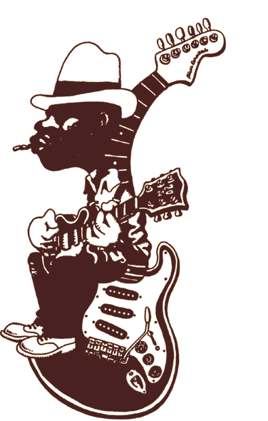 BLUES GUITARIST ILLUSTRATION/u[XEM^XgEGCXgEM[