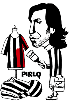 Andrea Pirlo(ミラン)JUVENTUSユベントス/アンドレア・ピルロ似顔絵