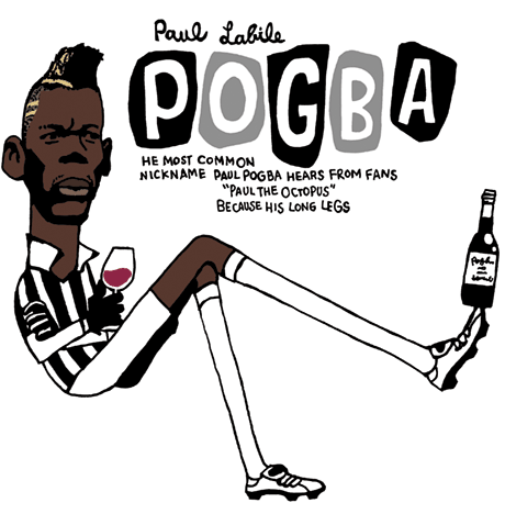 Paul Pogba(フランス代表)JUVENTUSユベントス/ポール・ポグバ似顔絵