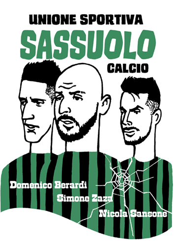 ドメニコ・ベラルディDomenico Berardi シモーネ・ザザ Simone Zaza ニコラ・サンソーネ（Nicola Sansone（イタリア）の似顔絵イラスト